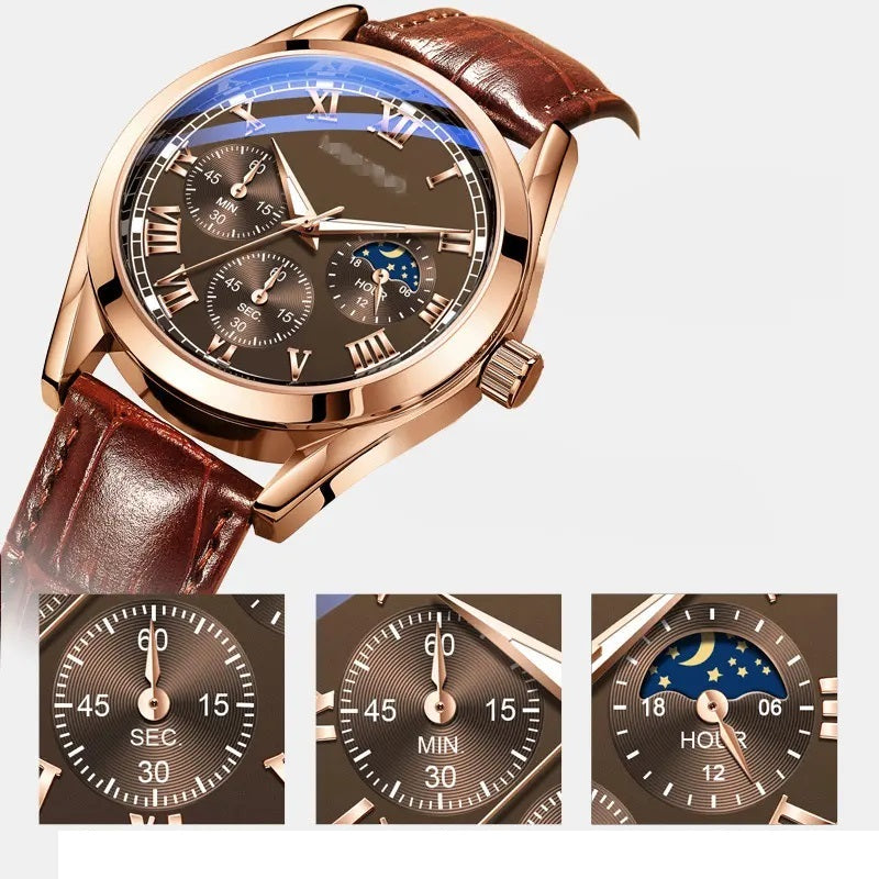 Reloj Elegante - Caballero Dorado9=